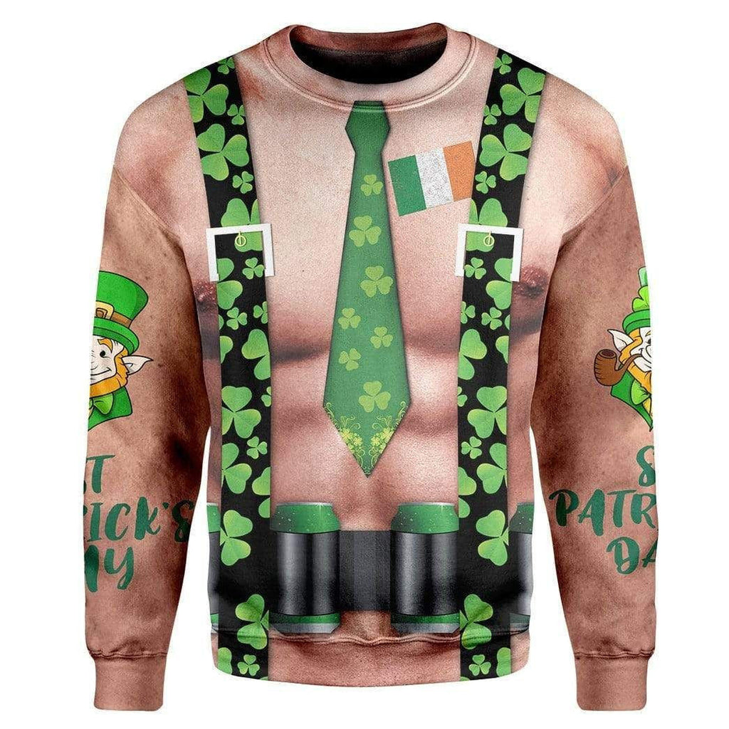 St. Patrick's Day Men Funny Ugly Custom Cosplay Costume s Hoodies