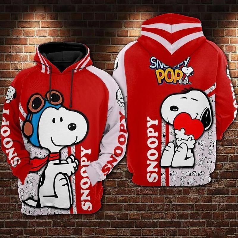 Disney Snoopy Cute Lover Iv 3d Hoodie Zip Hoodie