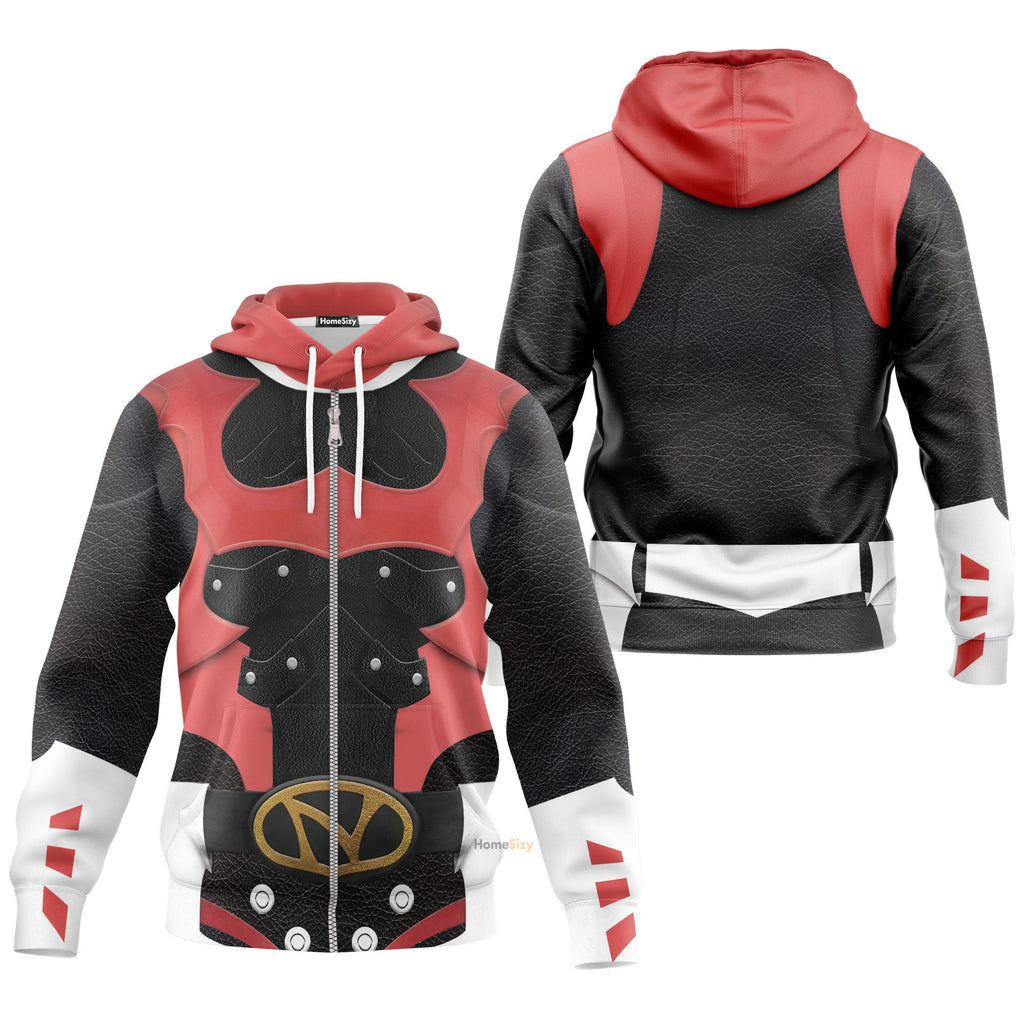 Psycho Rangers Red Psycho Custom Cosplay Costume Hoodie QT306172Hg
