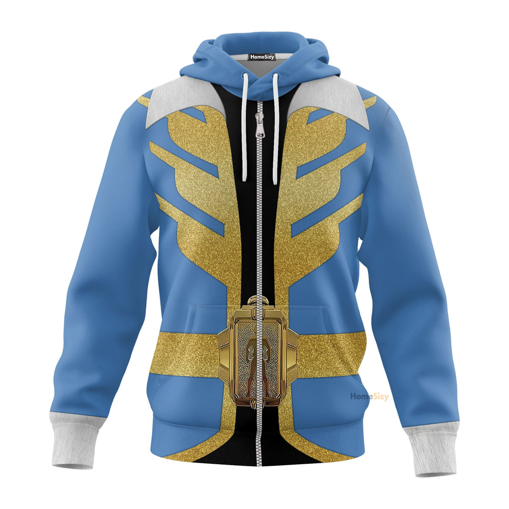 Power Rangers Megaforce Blue Ranger Custom Cosplay Costume Hoodie QT308426