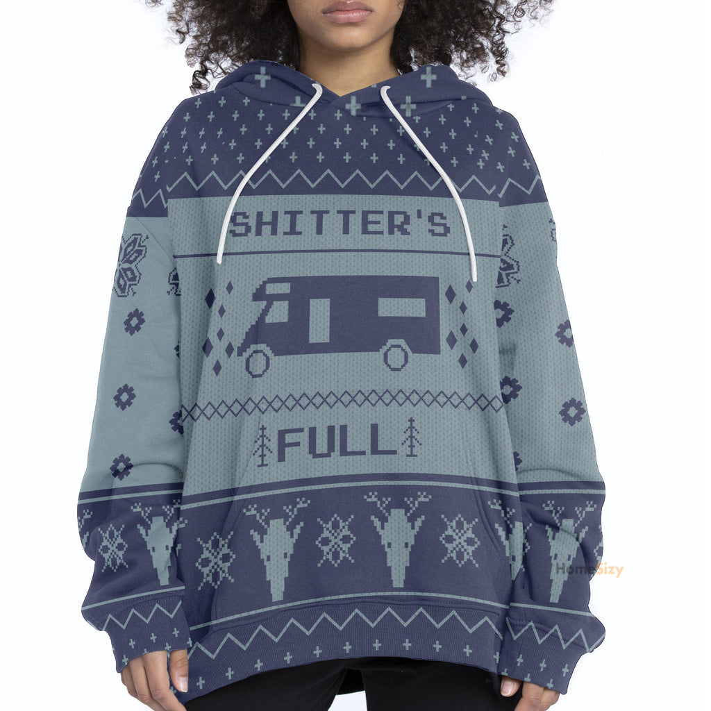 Shitters Christmas Blue Custom Cosplay Hoodie Apparel QT211394Hf