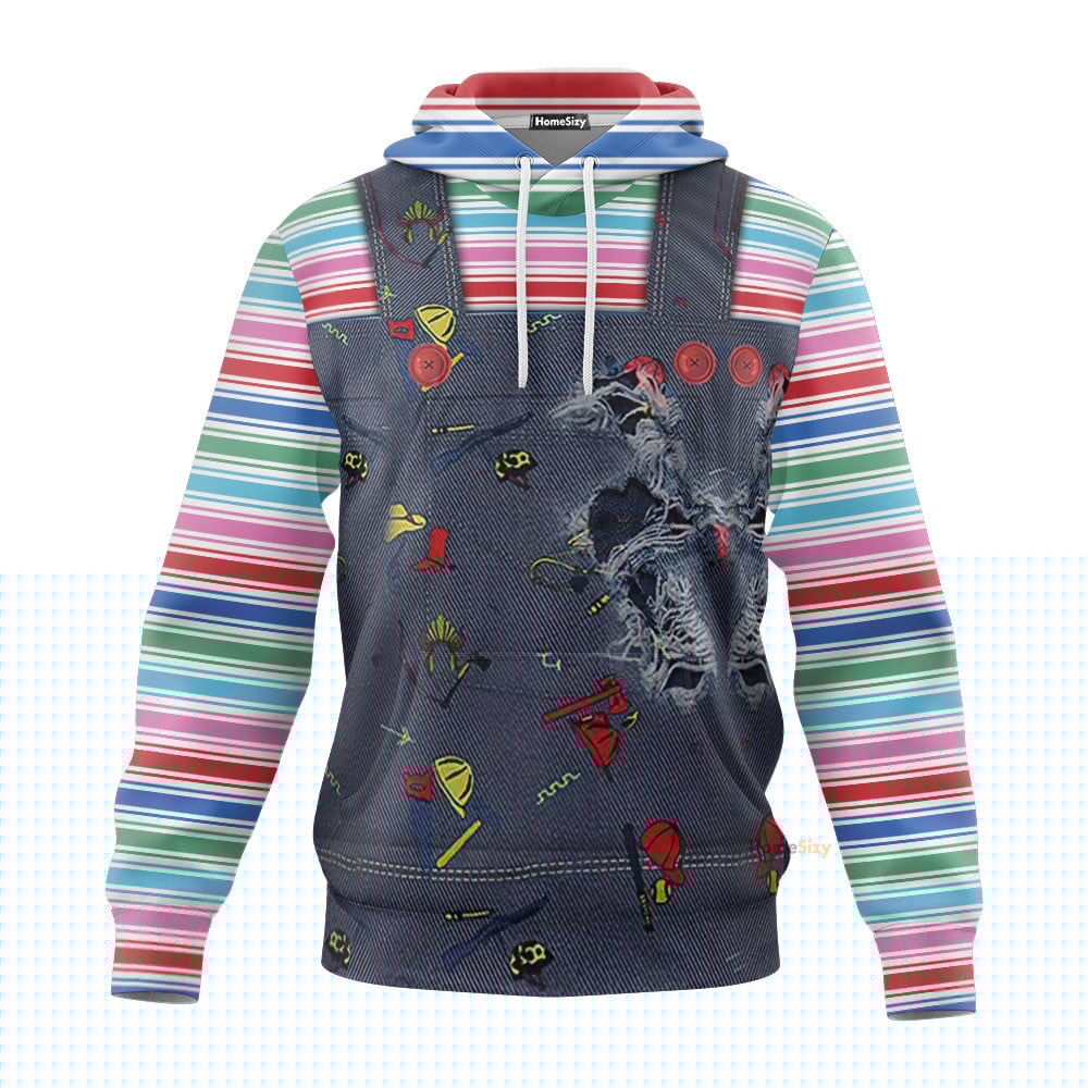 Hallowen Chucky 2004 Custom Cosplay Costume Hoodie QT210472Hf