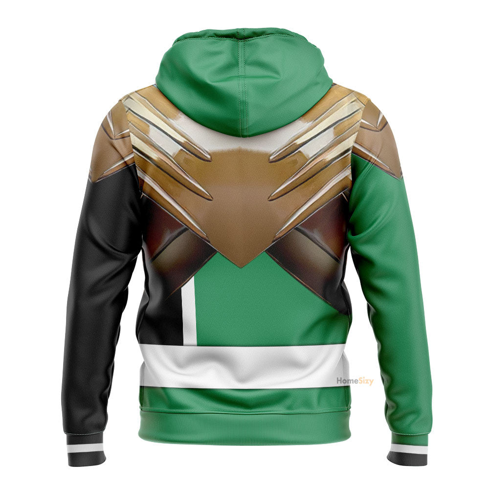 Power Rangers S.P.D Green Ranger B-Squad Extended Universe Custom Cosplay Costume Hoodie QT307167