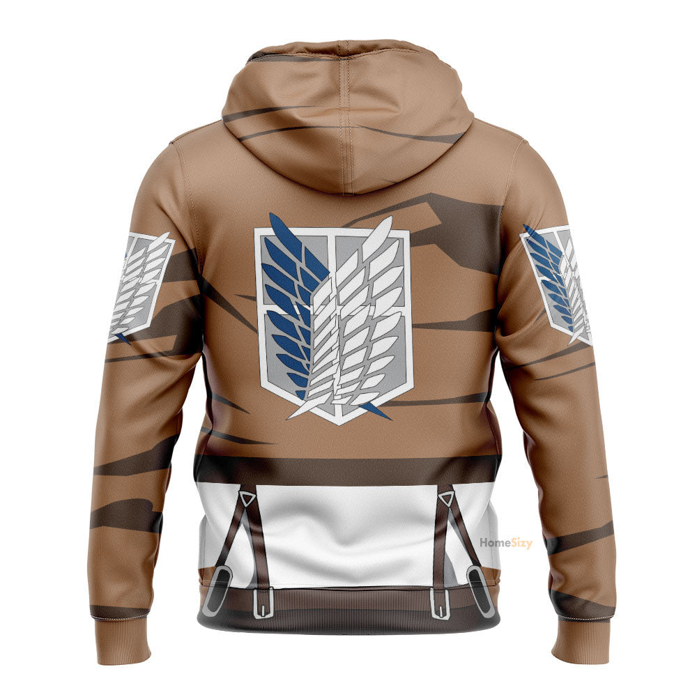 Attack On Titan Eren Yeager Custom Cosplay Costume Hoodie QT308904