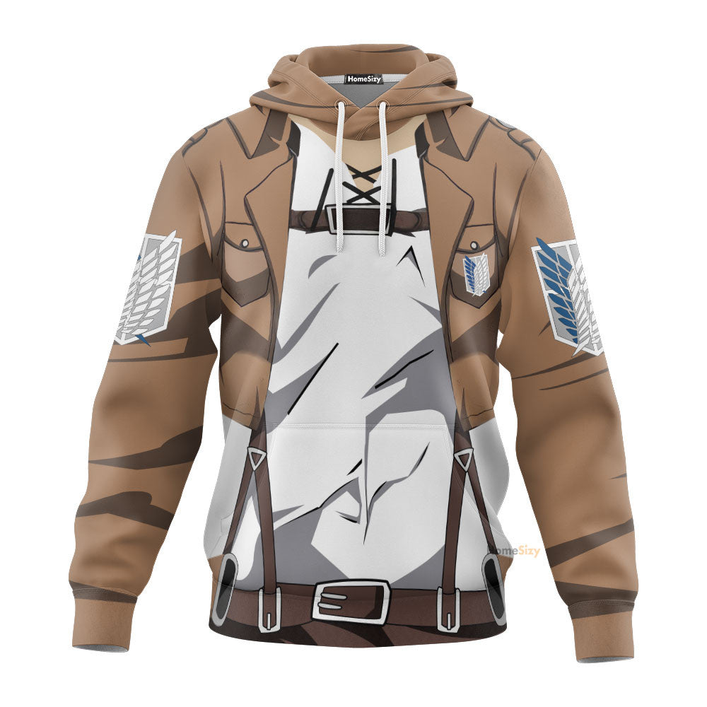 Attack On Titan Eren Yeager Custom Cosplay Costume Hoodie QT308904