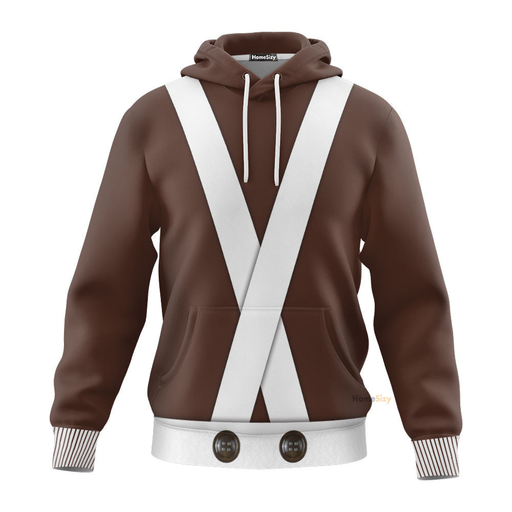 Willy Wonka Oompa Loompa Custom Cosplay Costume Hoodie QT205365Lb