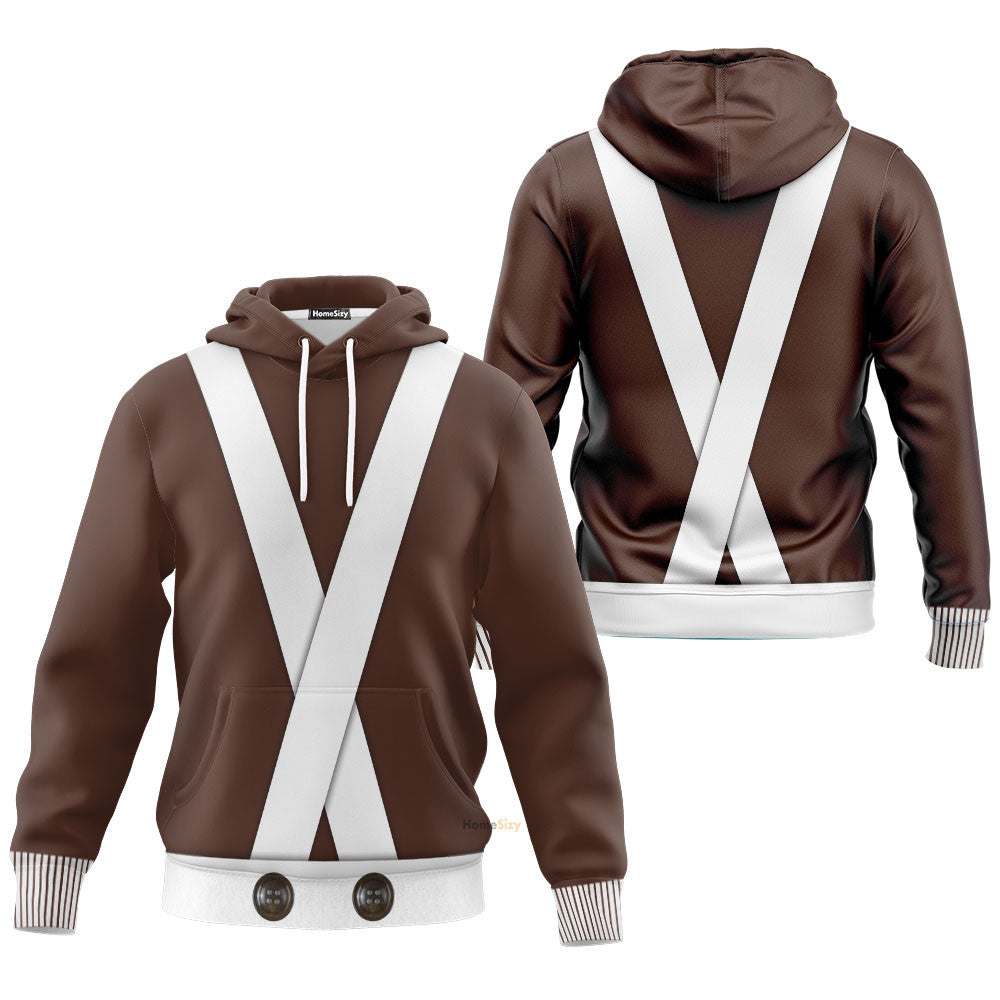Willy Wonka Oompa Loompa Custom Cosplay Costume Hoodie QT205365Lb