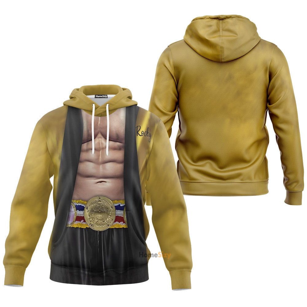 Custom Cosplay Costume Hoodies Rocky - Yellow Robe Suit QT211011Hf