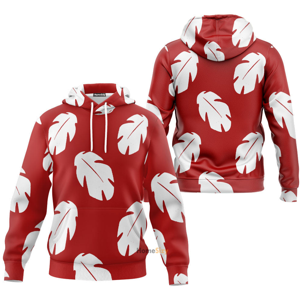 Lilo Hawaiian Floral Leaves Custom Hoodie QT207012Hf