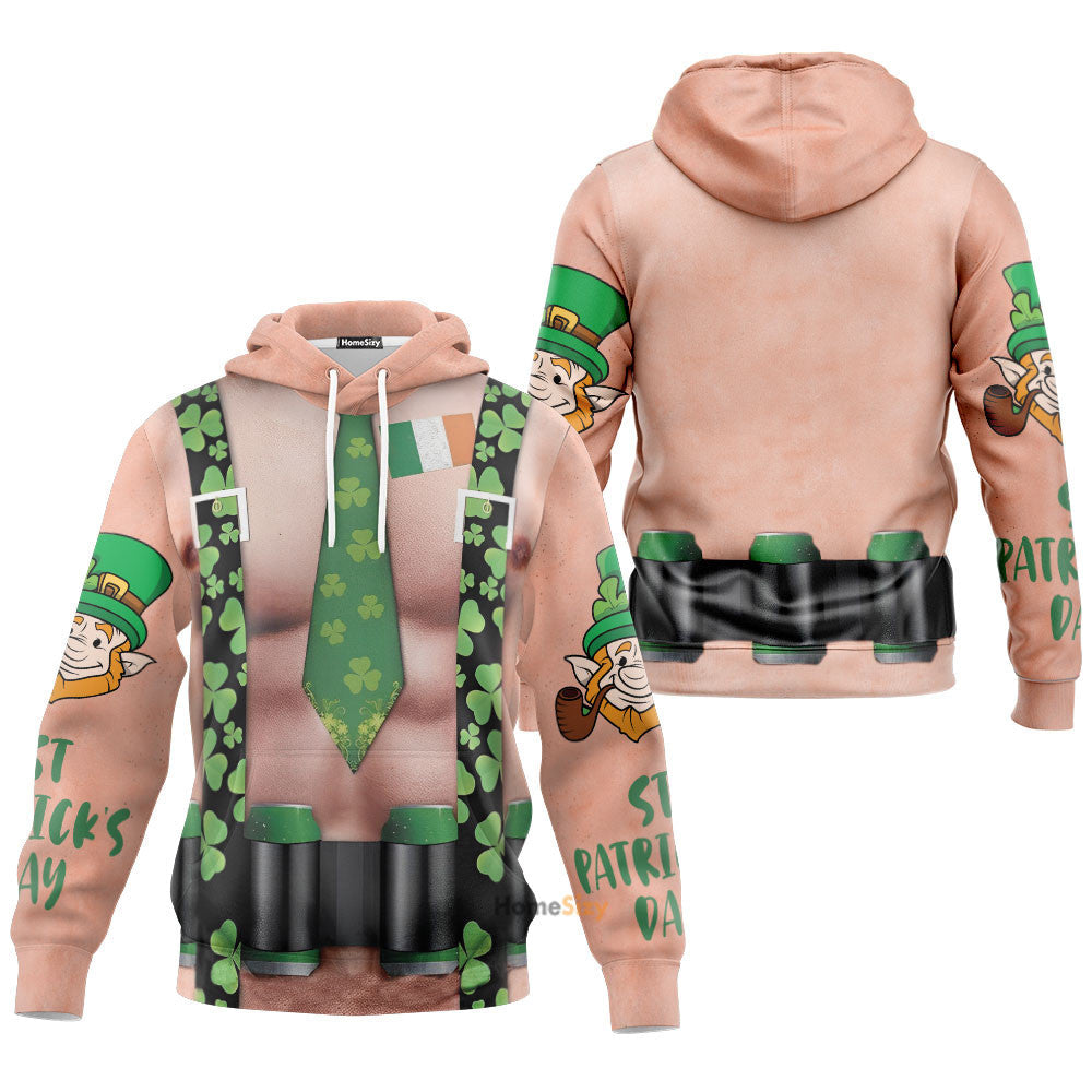 St. Patrick's Day Men Funny Ugly Custom Cosplay Costume s Hoodies