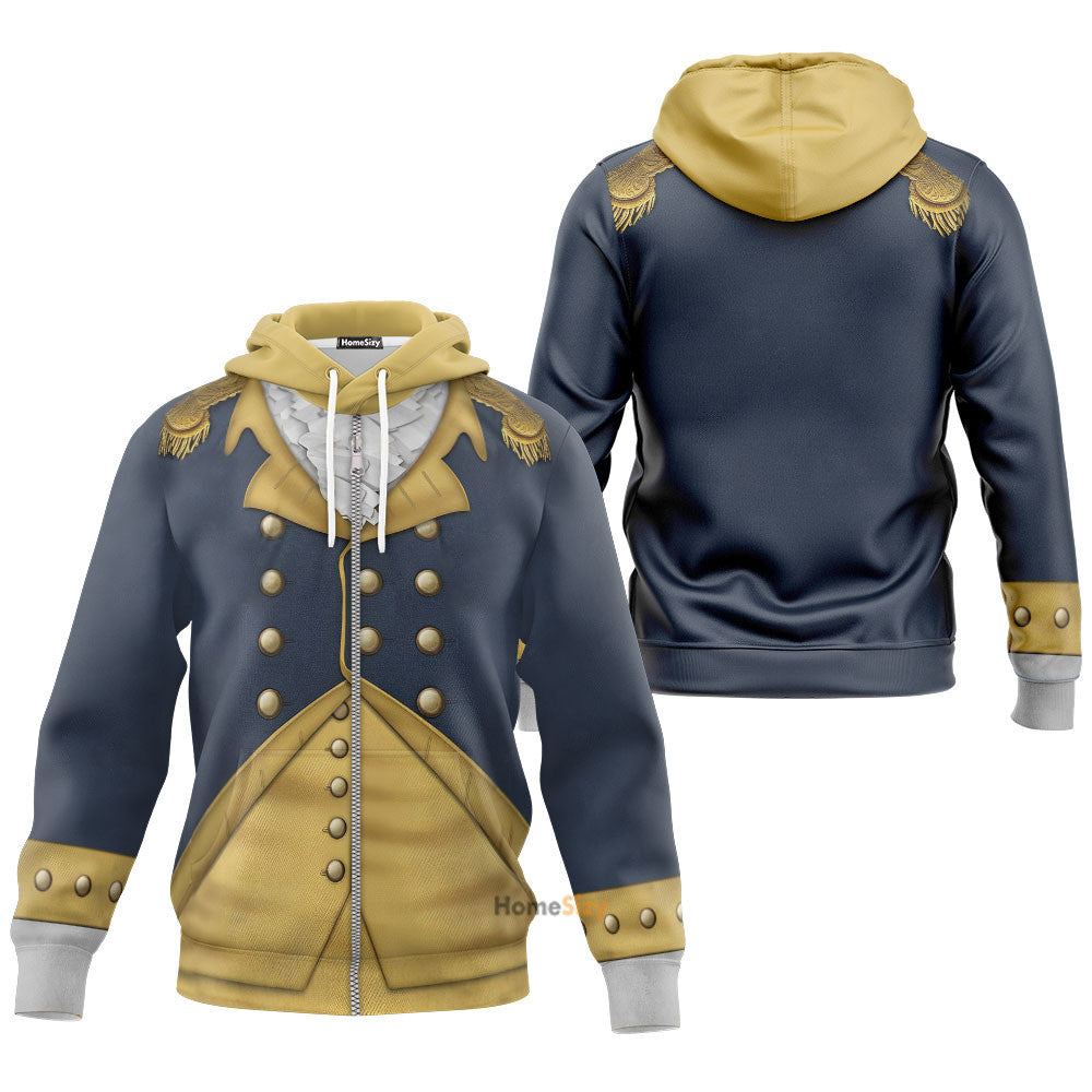 General George Washington Custom Cosplay Costume Hoodie QT301094Hg