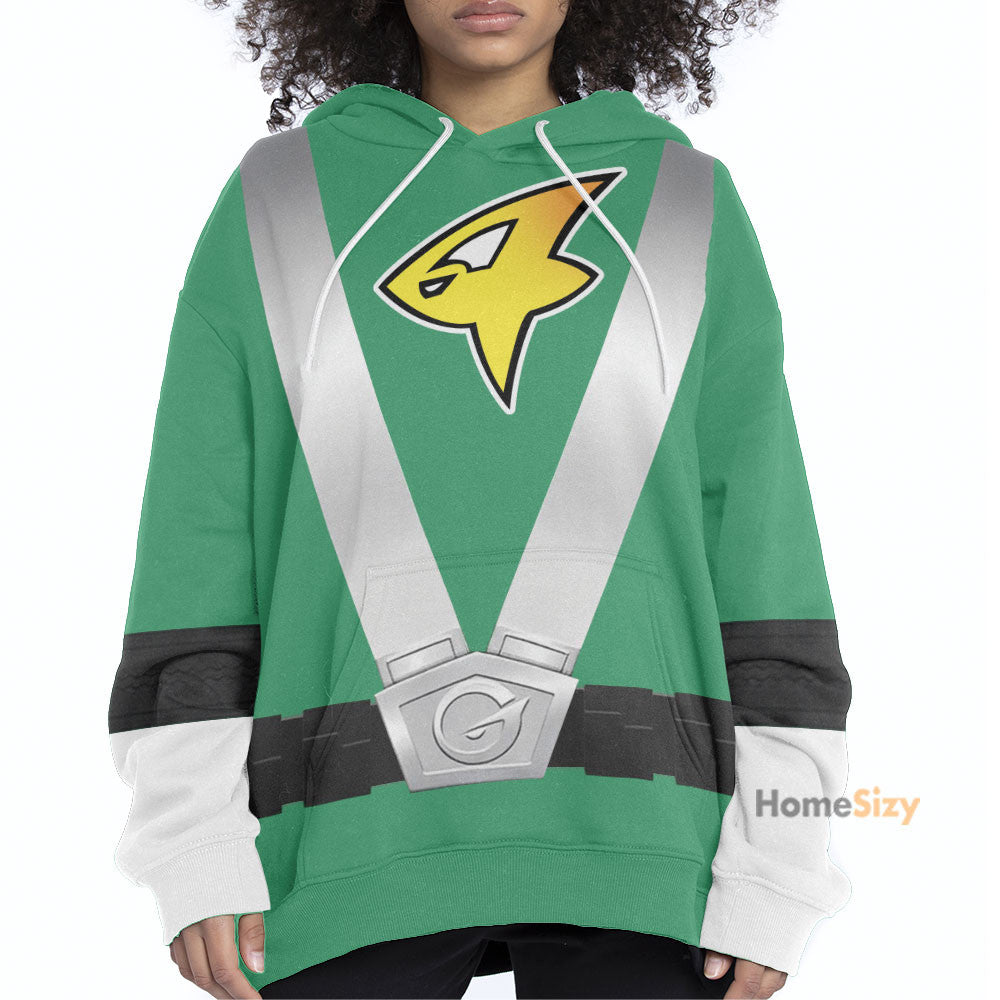 Power Rangers RPM Operator Series Green Custom Cosplay Costume Hoodie QT303361Hg