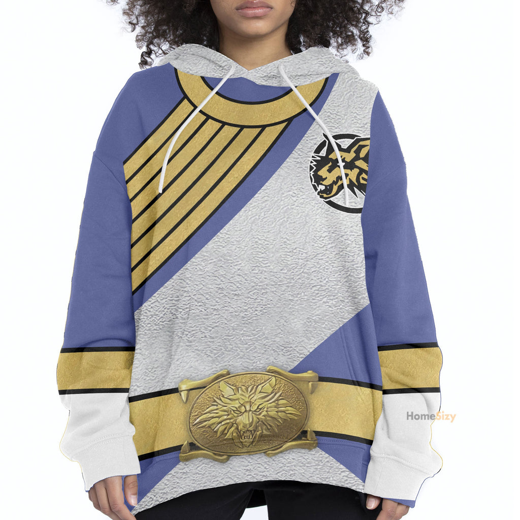 Power Rangers Wild Force Lunar Wolf Ranger Custom Cosplay Costume Hoodie QT206323Hf