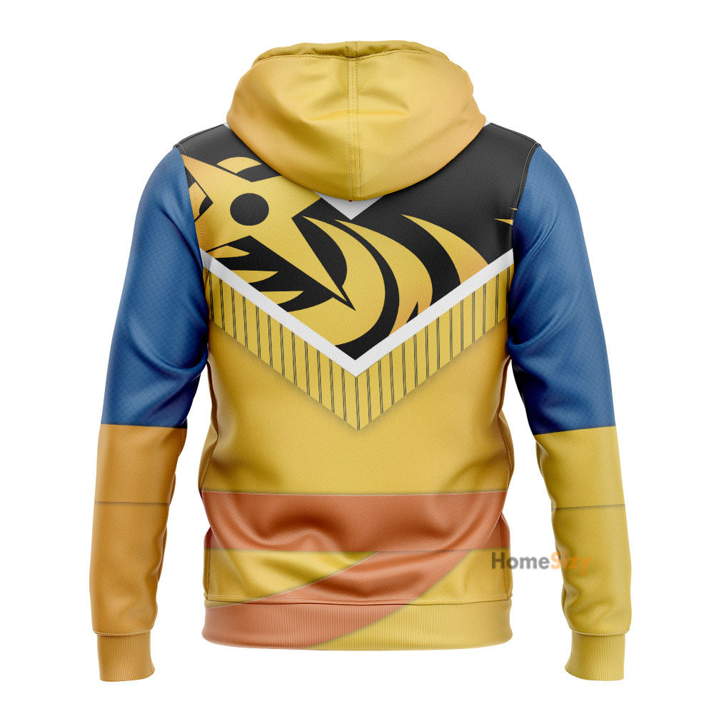 Power Ranger Ninja Steel Gold Ranger Custom Cosplay Costume Hoodie QT211538Hf