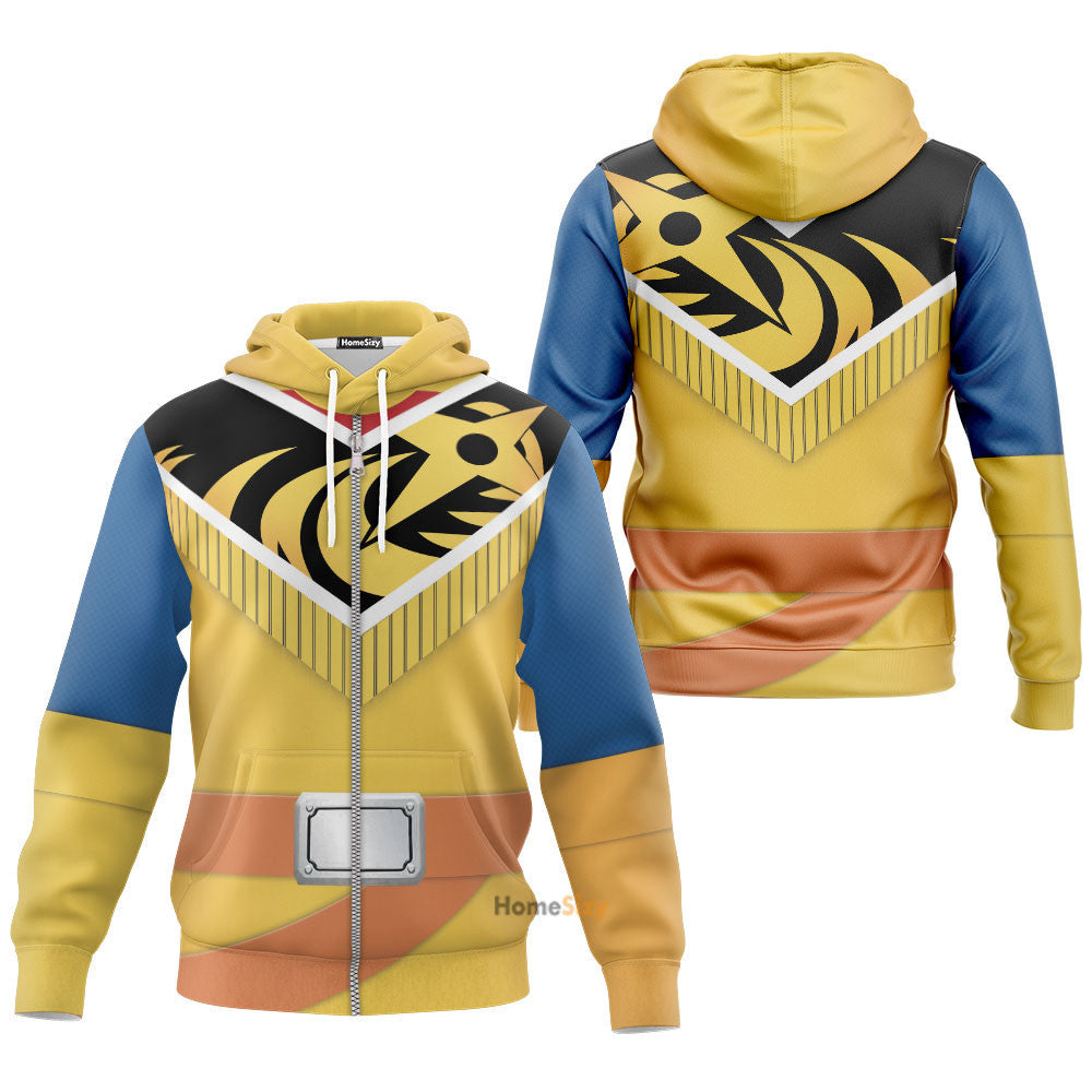 Power Ranger Ninja Steel Gold Ranger Custom Cosplay Costume Hoodie QT211538Hf