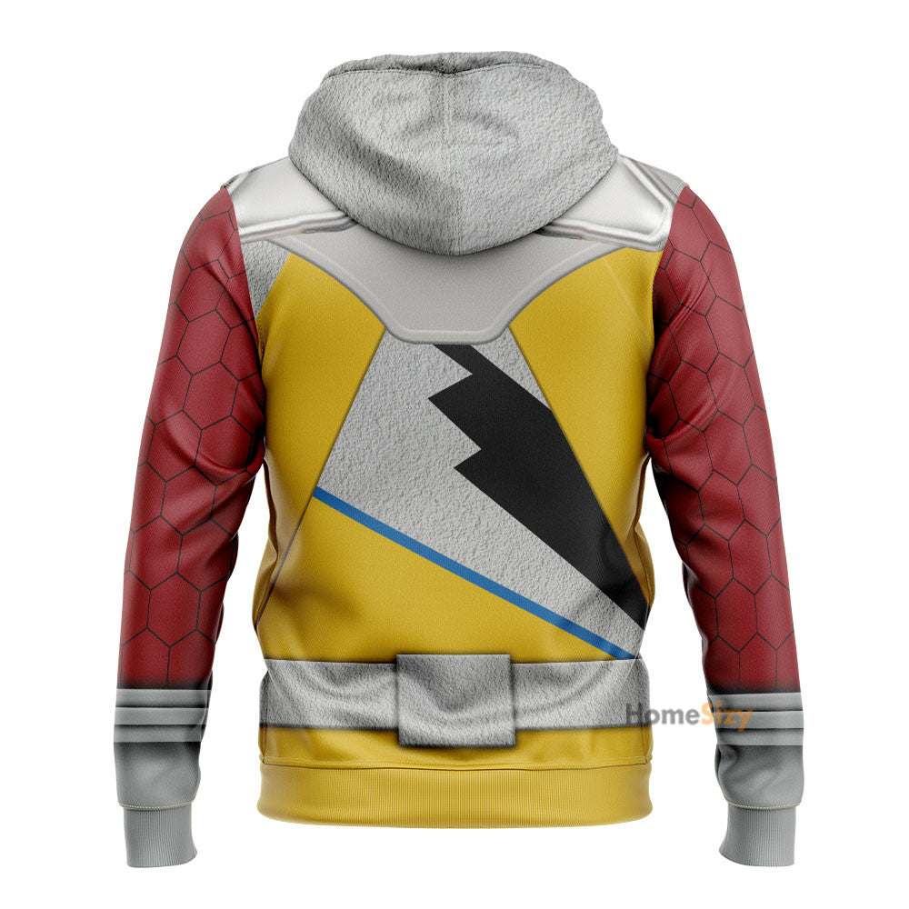 Dino Charge Power Rangers Gold Ranger Custom Cosplay Costume Hoodie QT210114Hf