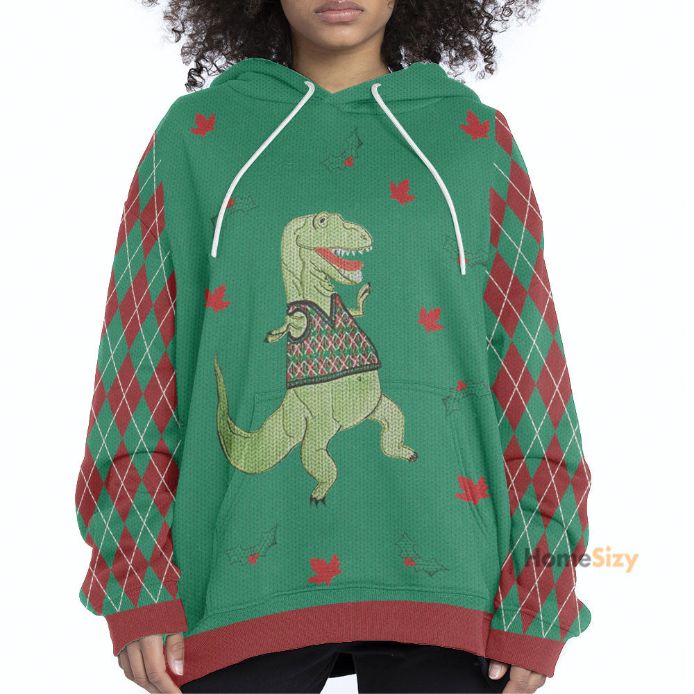 Dinosaur Ugly Sweater Custom Hoodie QT207071Hc