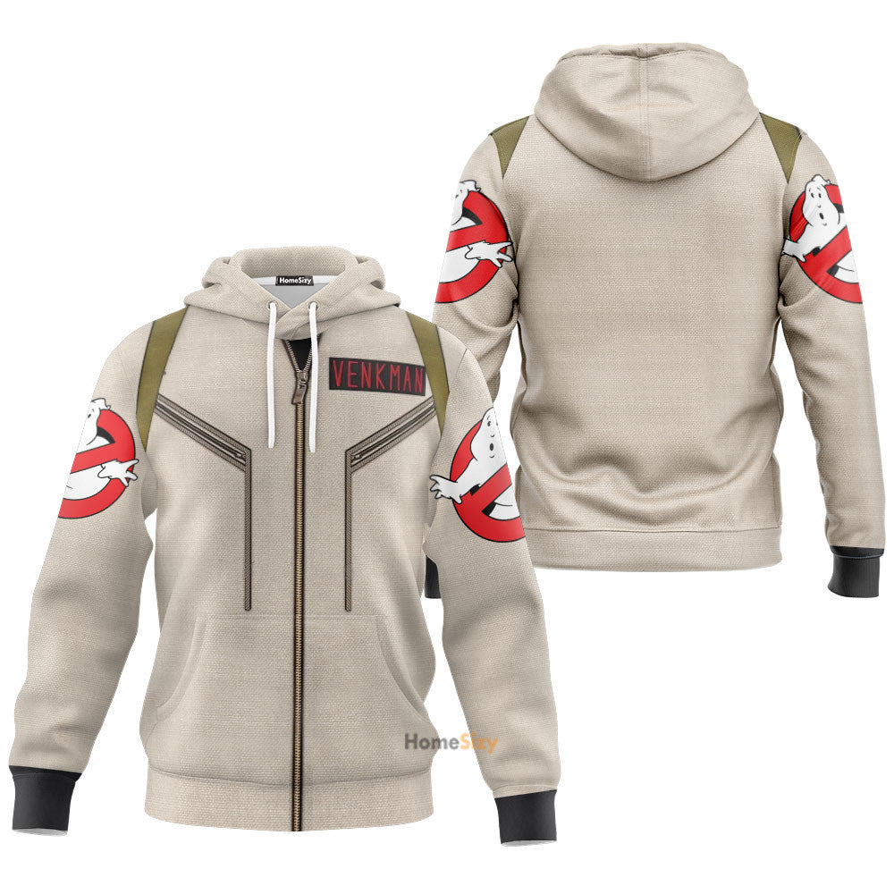 Ghostbusters venkman hero Custom Cosplay Costume Zip Hoodie Sweatshirt QT208553Hc