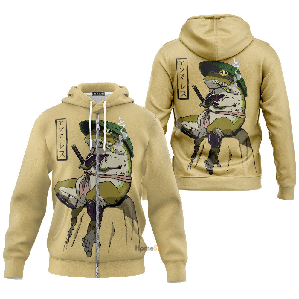 Samurai Frog Custom Hoodie QT212245Hf