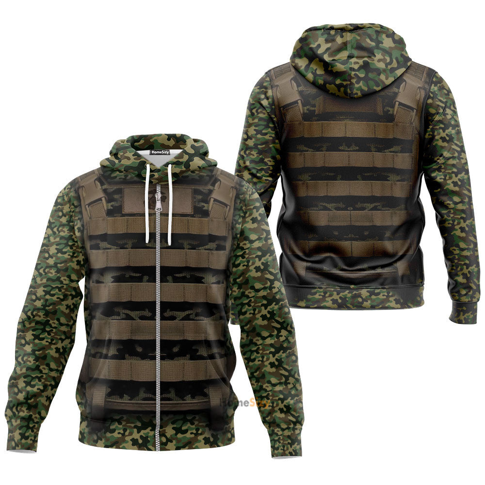 Military uniform Custom Cosplay Costume Zip Hoodie Sweatshirt QT210460Hf