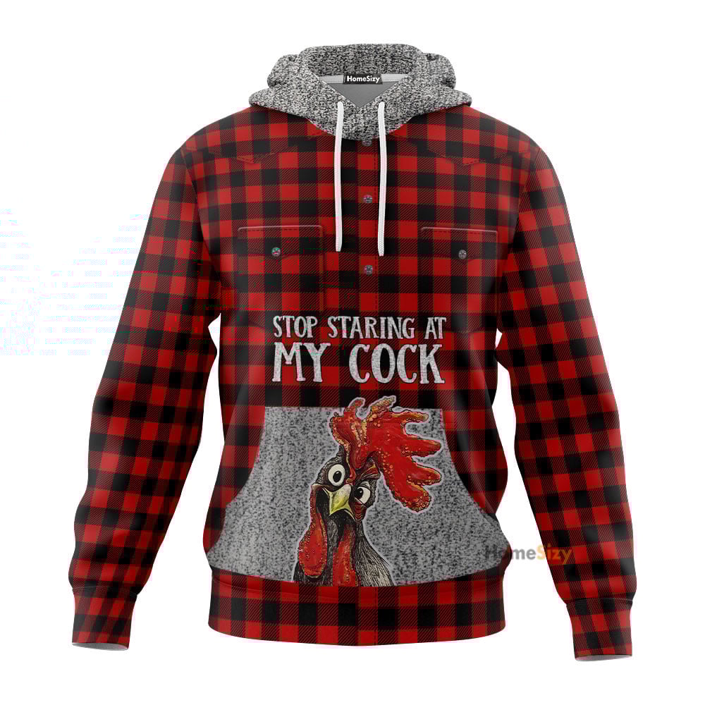 Stop Staring At My Cock Red - Tshirt Hoodie Sweatshirt QT309723