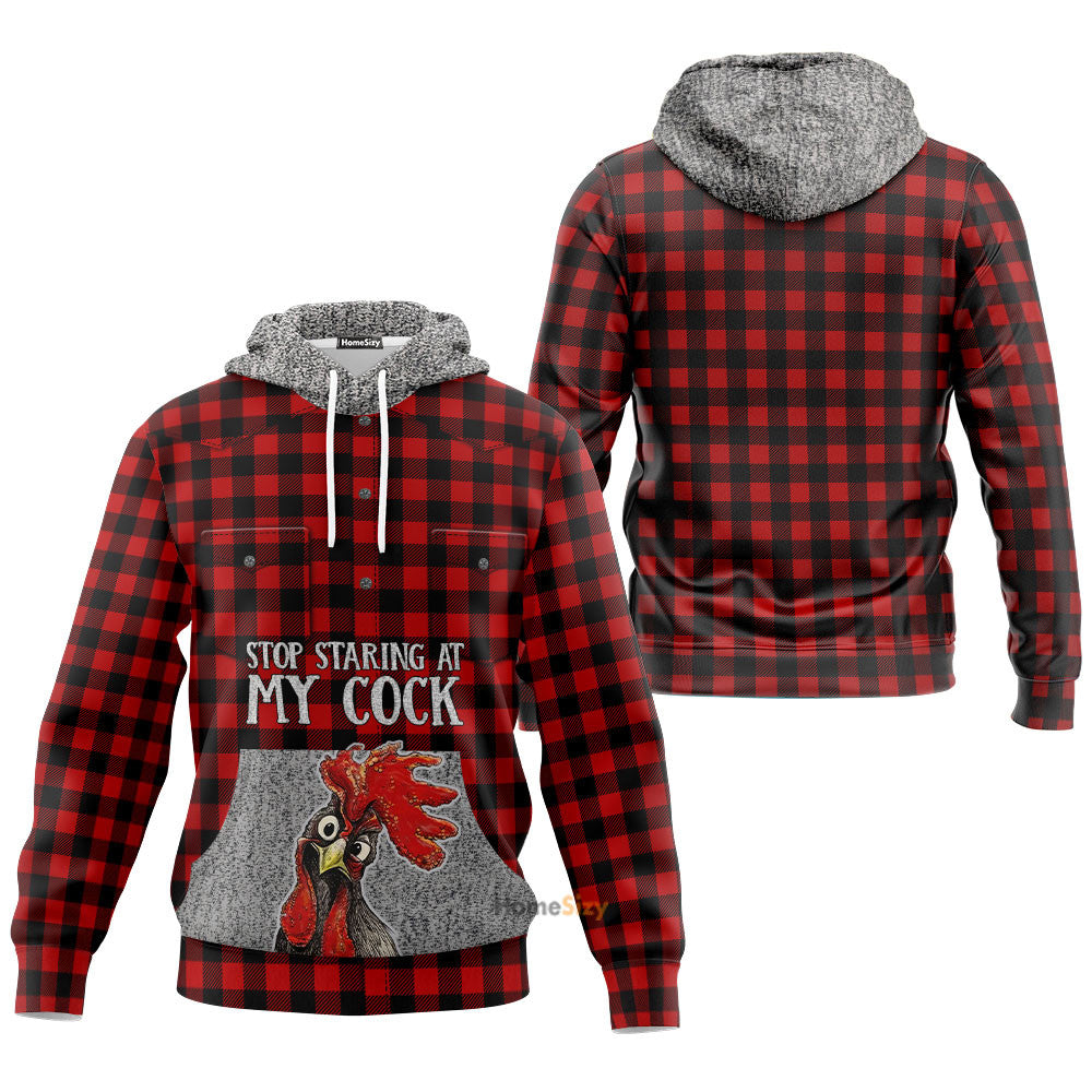 Stop Staring At My Cock Red - Tshirt Hoodie Sweatshirt QT309723