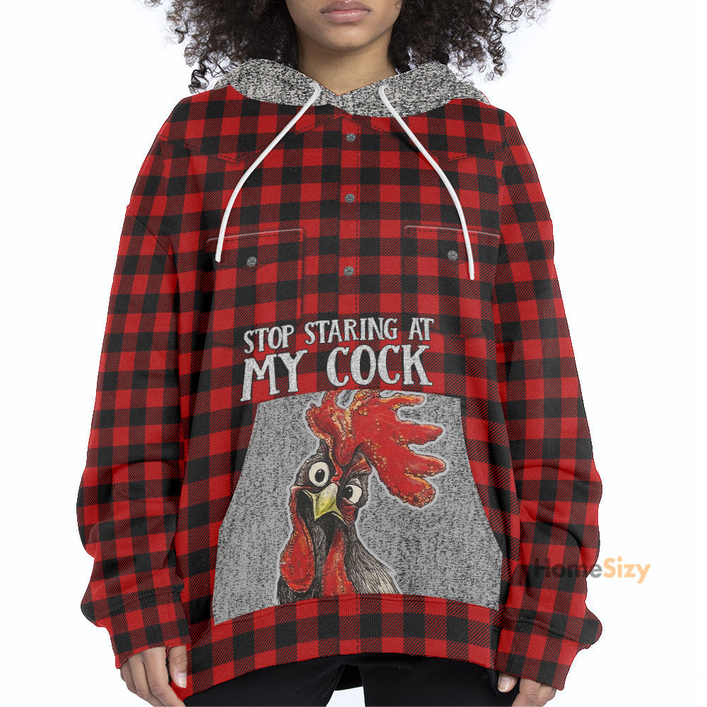 Stop Staring At My Cock Red - Tshirt Hoodie Sweatshirt QT309723