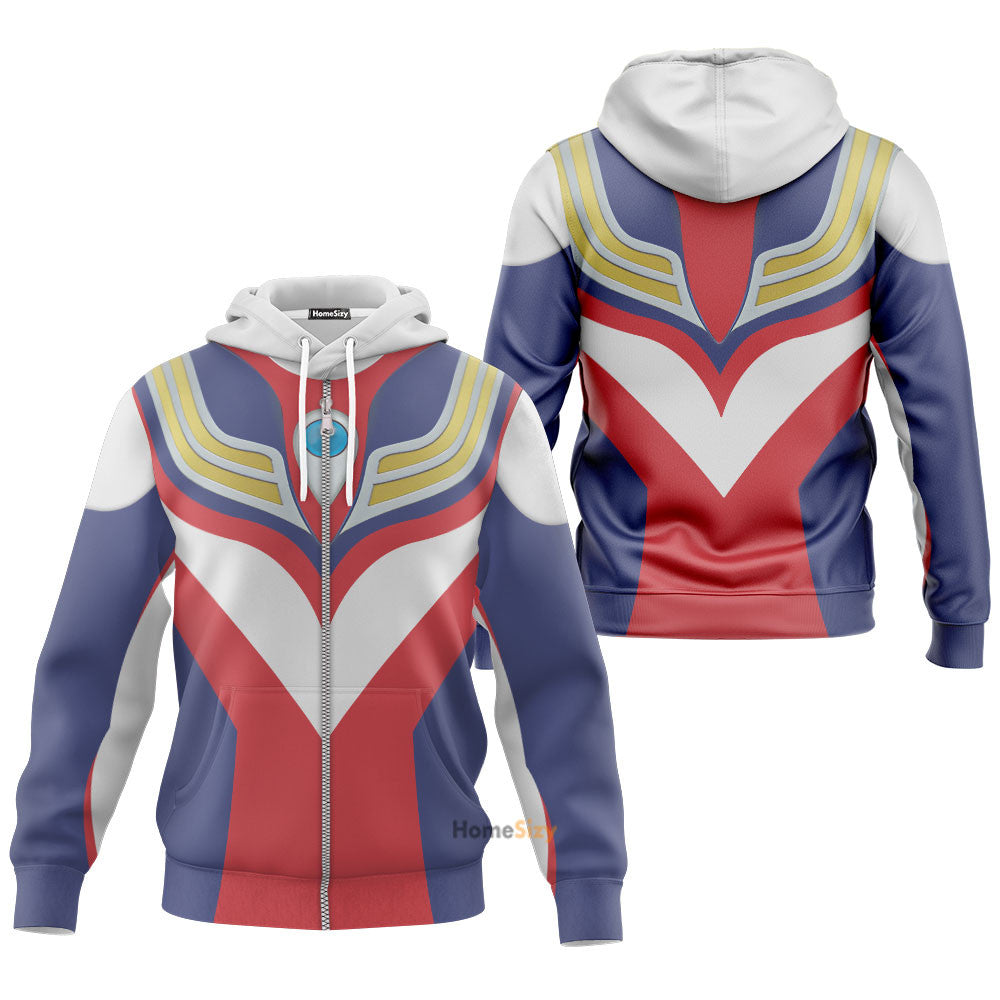 Power Rangers Ultraman Tiga - Cosplay Costume Hoodie QT309845
