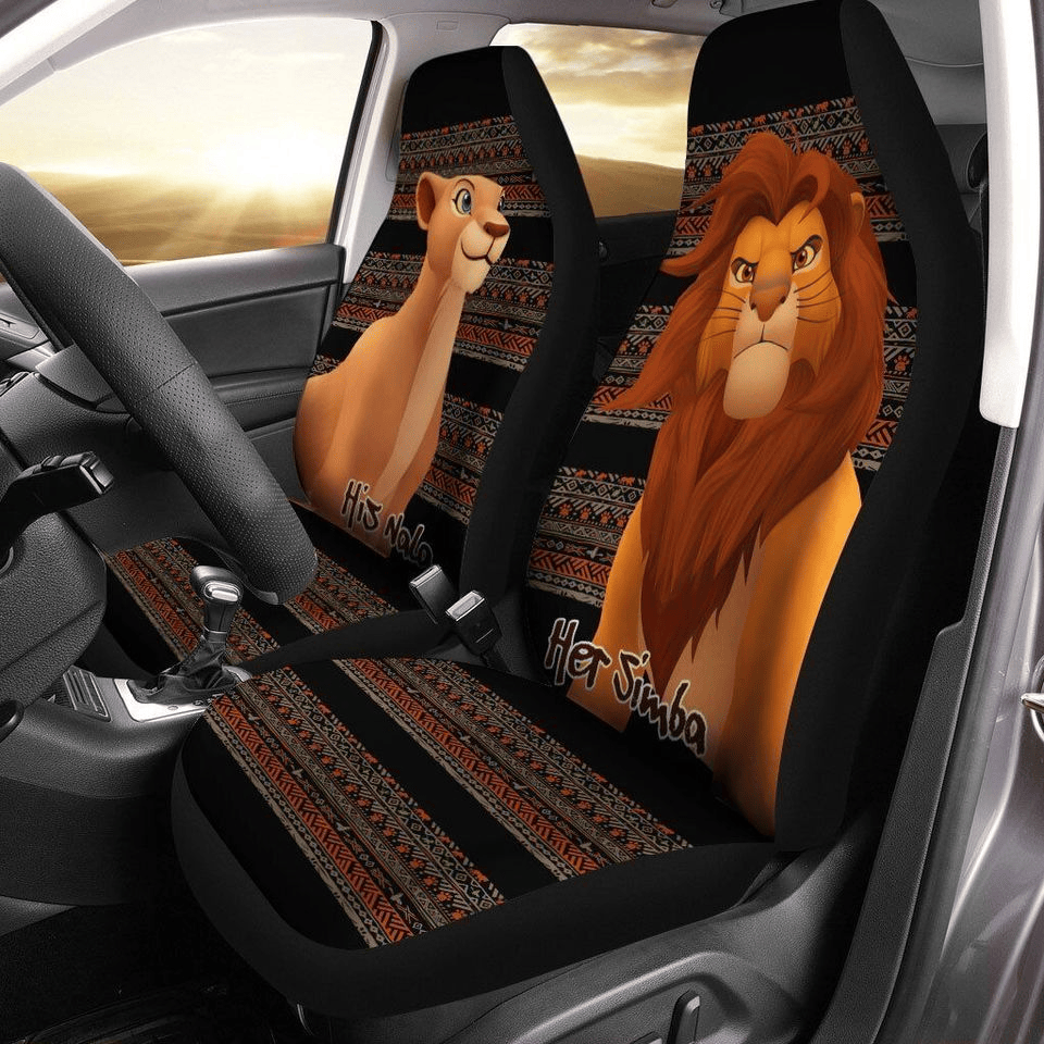 LK Car Seat Covers His Nala Her Simba Seat Covers Black Brown – Gifury