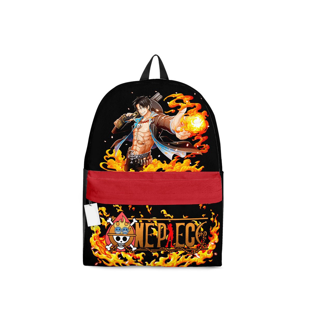 One Piece Backpack One Piece Portgas D Ace Graphic Backpacks Black – Gifury