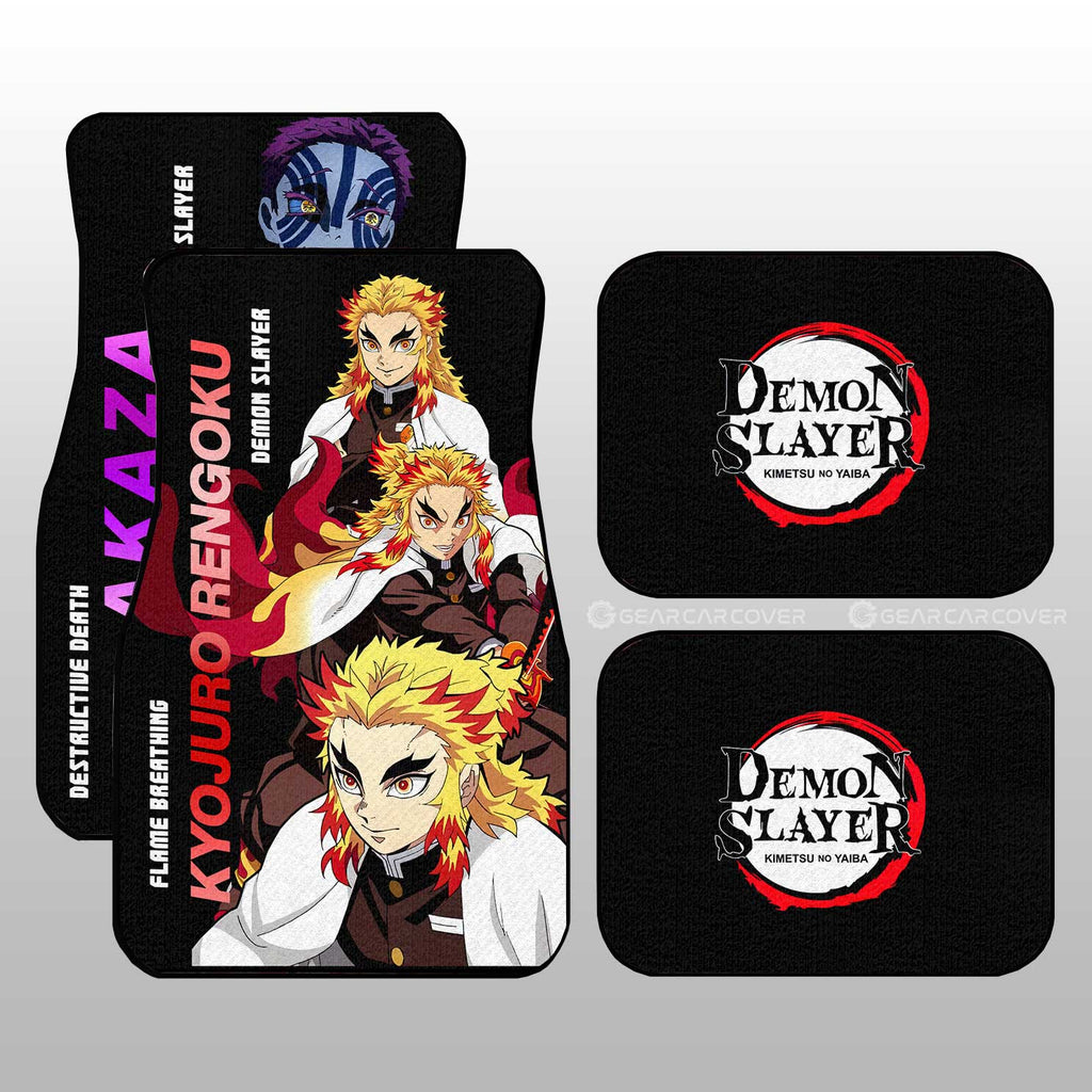 Demon Slayer Car Mats Akaza And Rengoku Car Floor Mats Demon Slayer Car Floor Mats