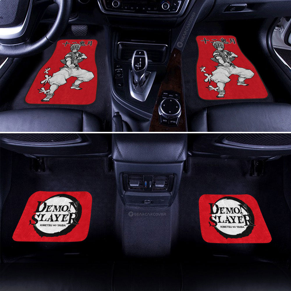 Demon Slayer Car Mats Akaza Car Floor Mats Car Manga Style For Fans Floor Mats