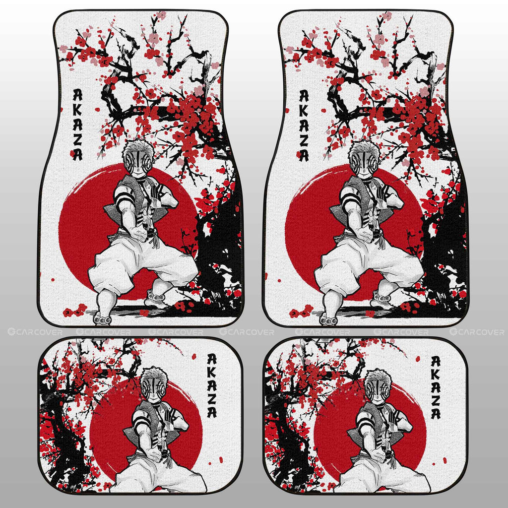 Demon Slayer Car Mats Akaza Car Floor Mats Japan Style Car Interior Floor Mats