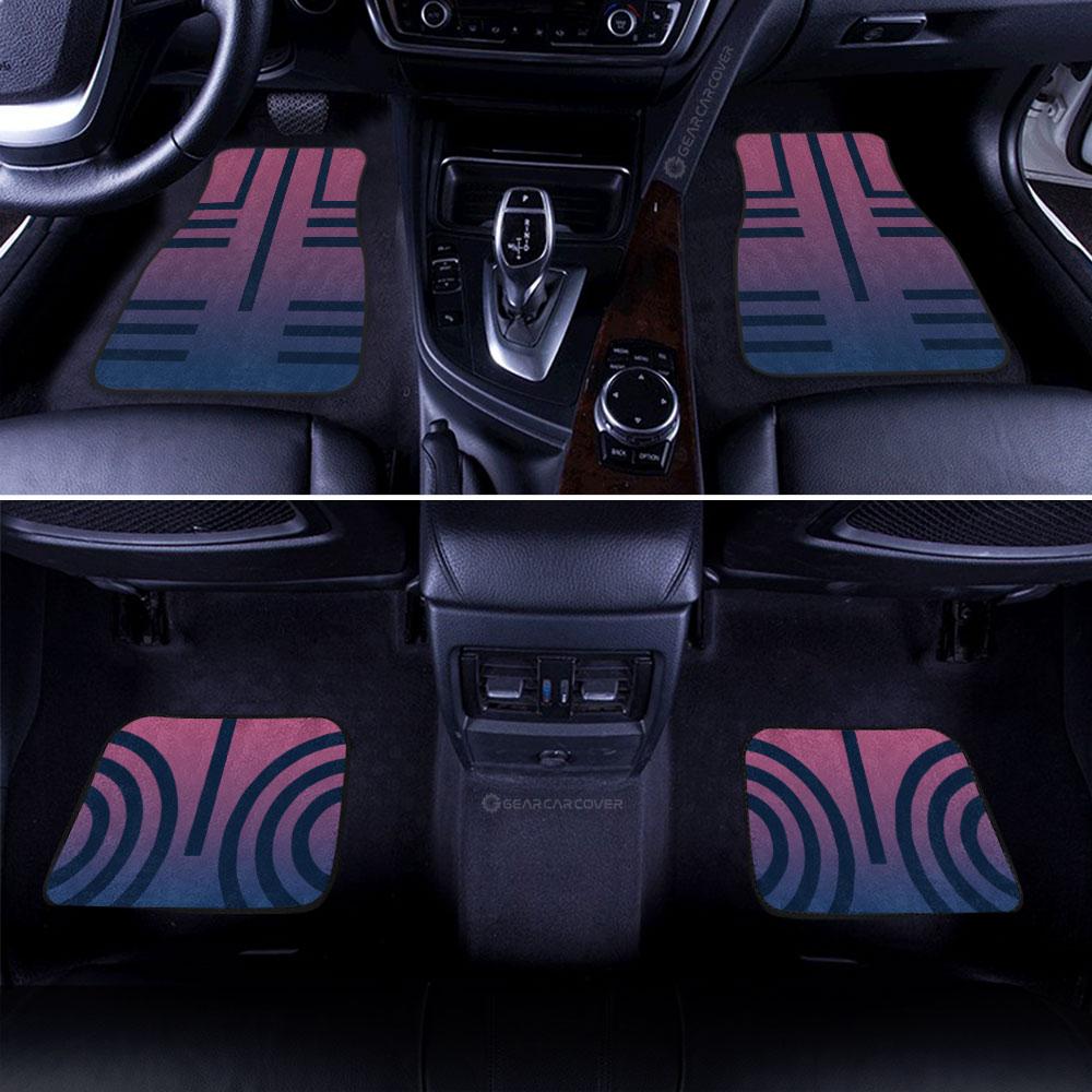 Demon Slayer Car Mats Akaza Uniform Car Floor Mats Demon Slayer Car Floor Mats