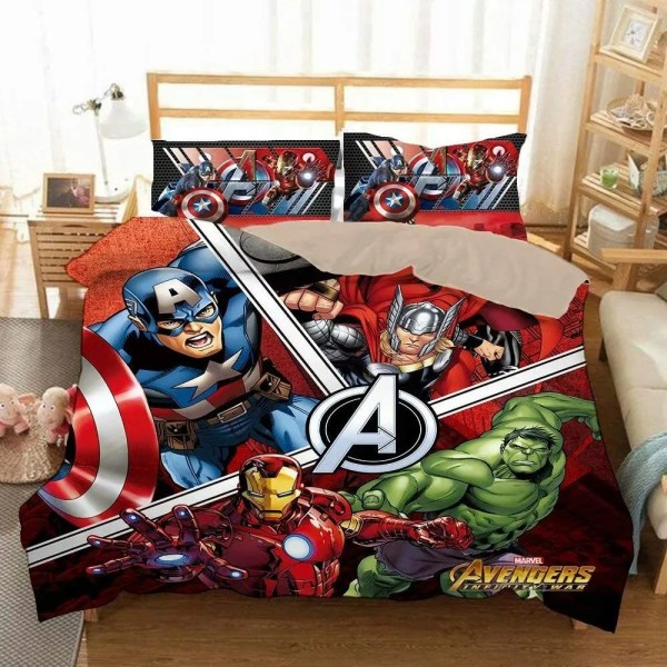 MV Bedding Set Avengers Captain America Thor Hulk Iron Man Duvet Cover ...