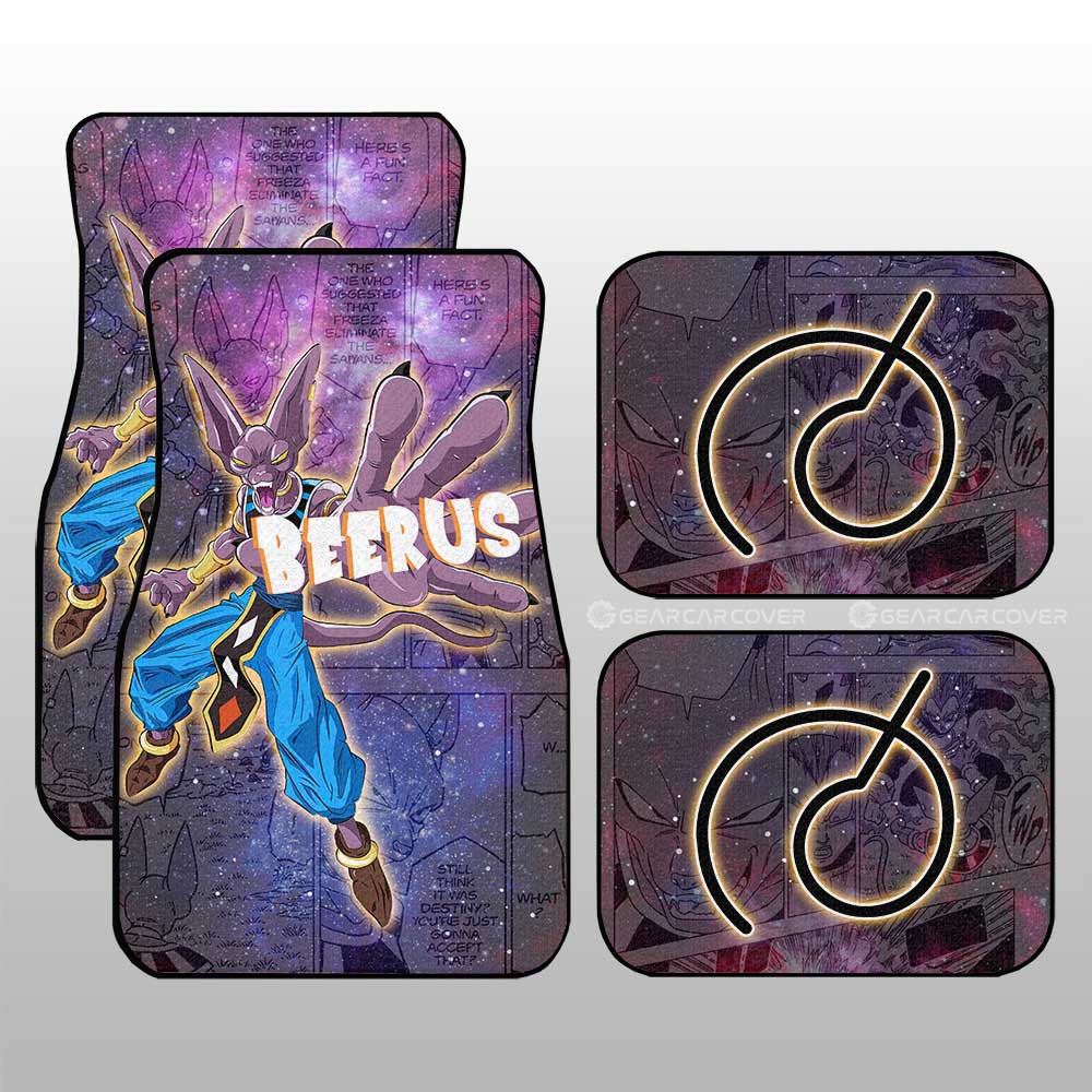 Dragon Ball Car Mats Beerus Car Floor Mats Car Manga Galaxy Style Car Floor Mats