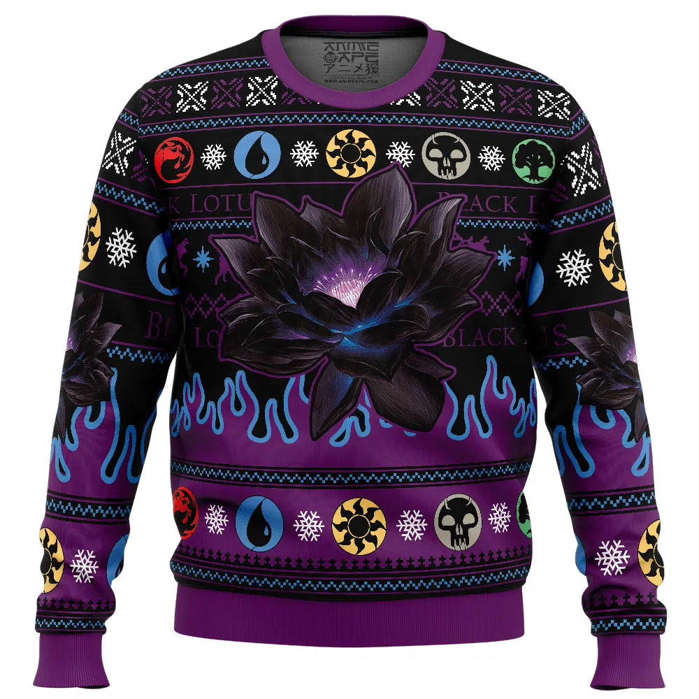 Black Lotus Magic the Gathering Ugly Christmas Sweater