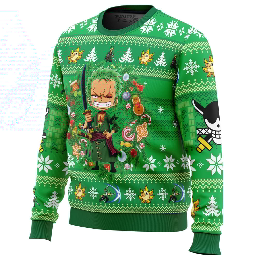 Christmas Zoro One Piece Ugly Christmas Sweater