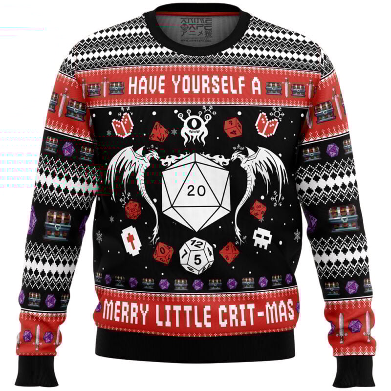 D&D Have Yourself A Merry Little Crit-Mas Dungeons and Dragons Ugly Christmas Sweater