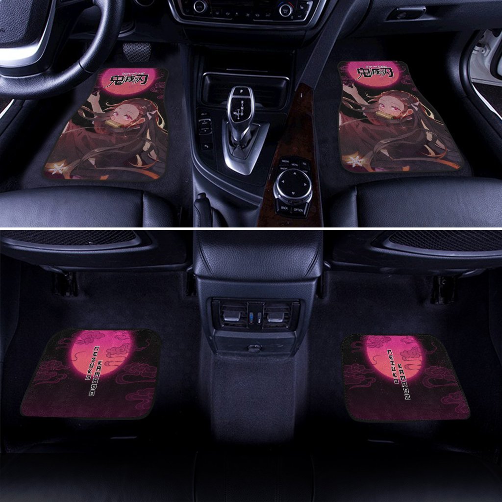 Demon Slayer Car Mats Demon Slayer Nezuko Car Floor Mats Moonlight Demon Slayer Car Floor Mats