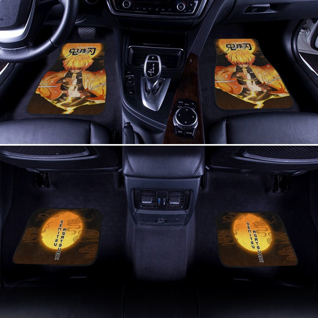 Demon Slayer Car Mats Demon Slayer Zenitsu Thunder Car Floor Mats Demon Slayer Car Floor Mats