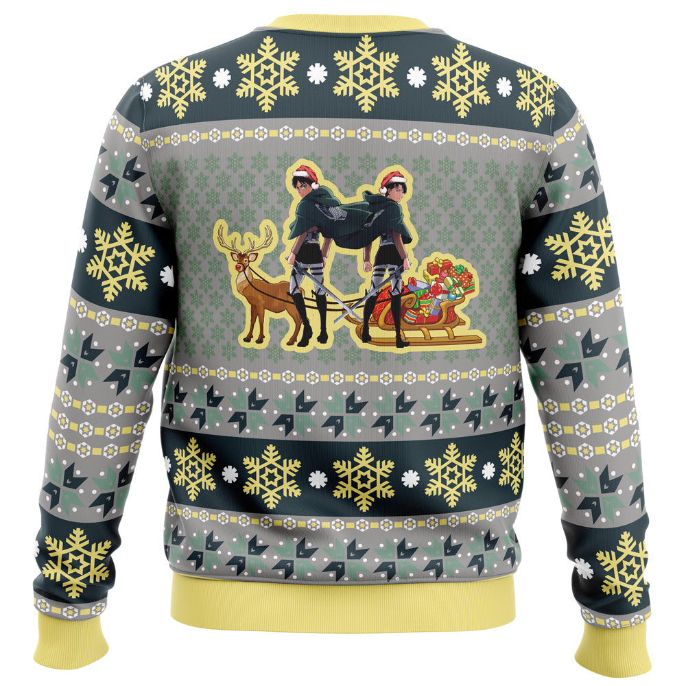 Eren Levi Attack on Titan Ugly Christmas Sweater