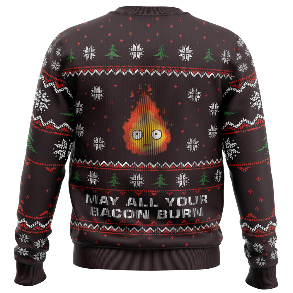Ghibli May All Your Bacon Burn Ugly Christmas Sweater