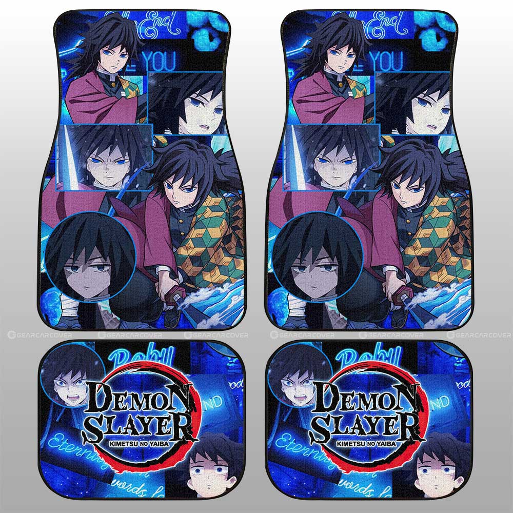 Demon Slayer Car Mats Giyuu Tomioka Car Floor Mats Demon Slayer Anime Floor Mats