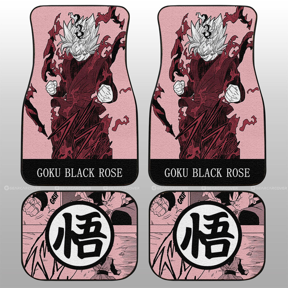 Dragon Ball Car Mats Goku Black Rose Car Floor Mats Manga Color Style Car Floor Mats