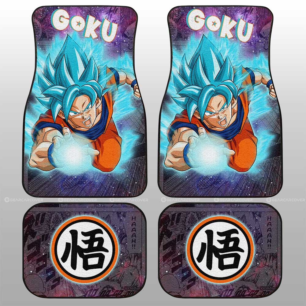 Dragon Ball Car Mats Goku Blue Car Floor Mats Galaxy Style Car Floor Mats