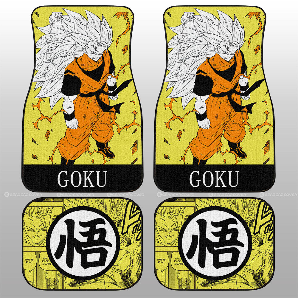 Dragon Ball Car Mats Goku SSJ Car Floor Mats Manga Color Style Car Floor Mats