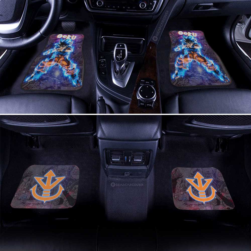 Dragon Ball Car Mats Goku Ultra Instinct Car Floor Mats Galaxy Style Dragon Ball Anime Car Floor Mats