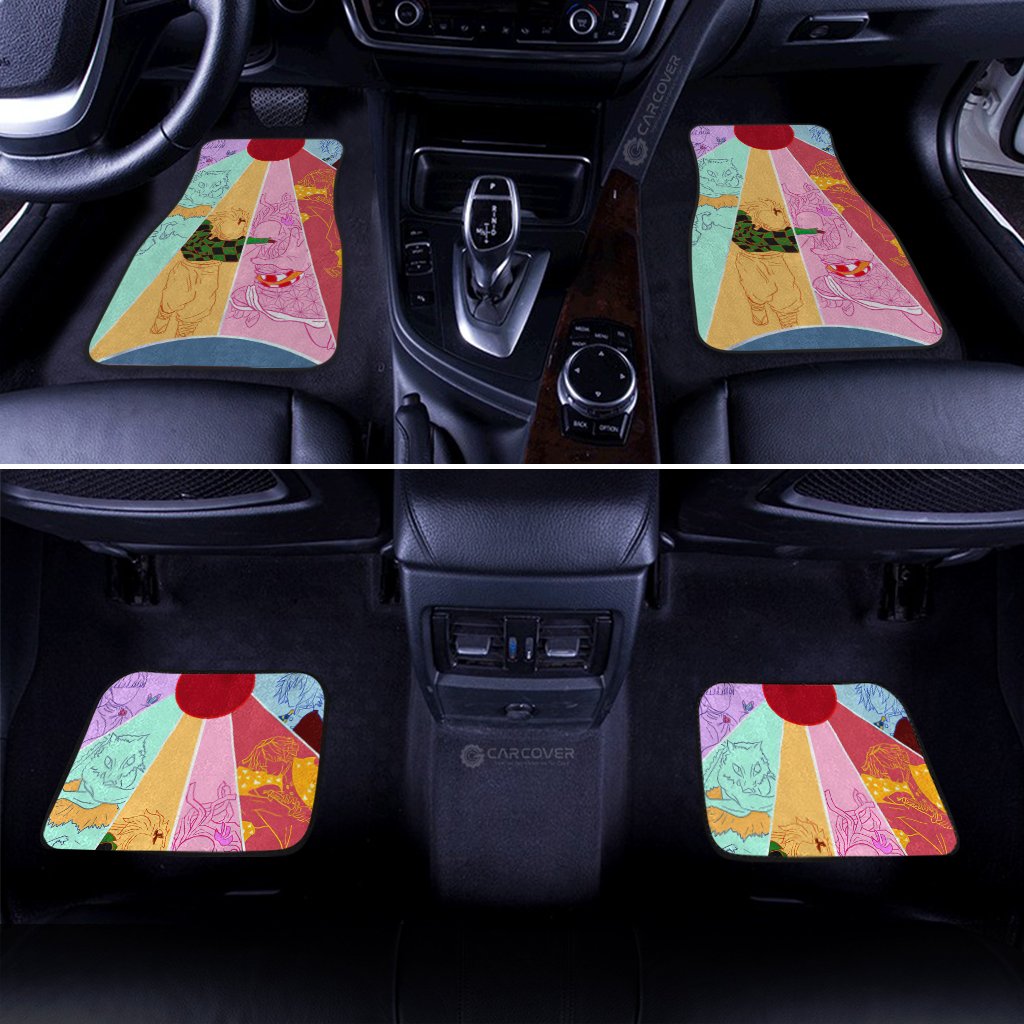 Demon Slayer Car Mats Hanafuda Demon Slayer Car Floor Mats Demon Slayer Car Floor Mats