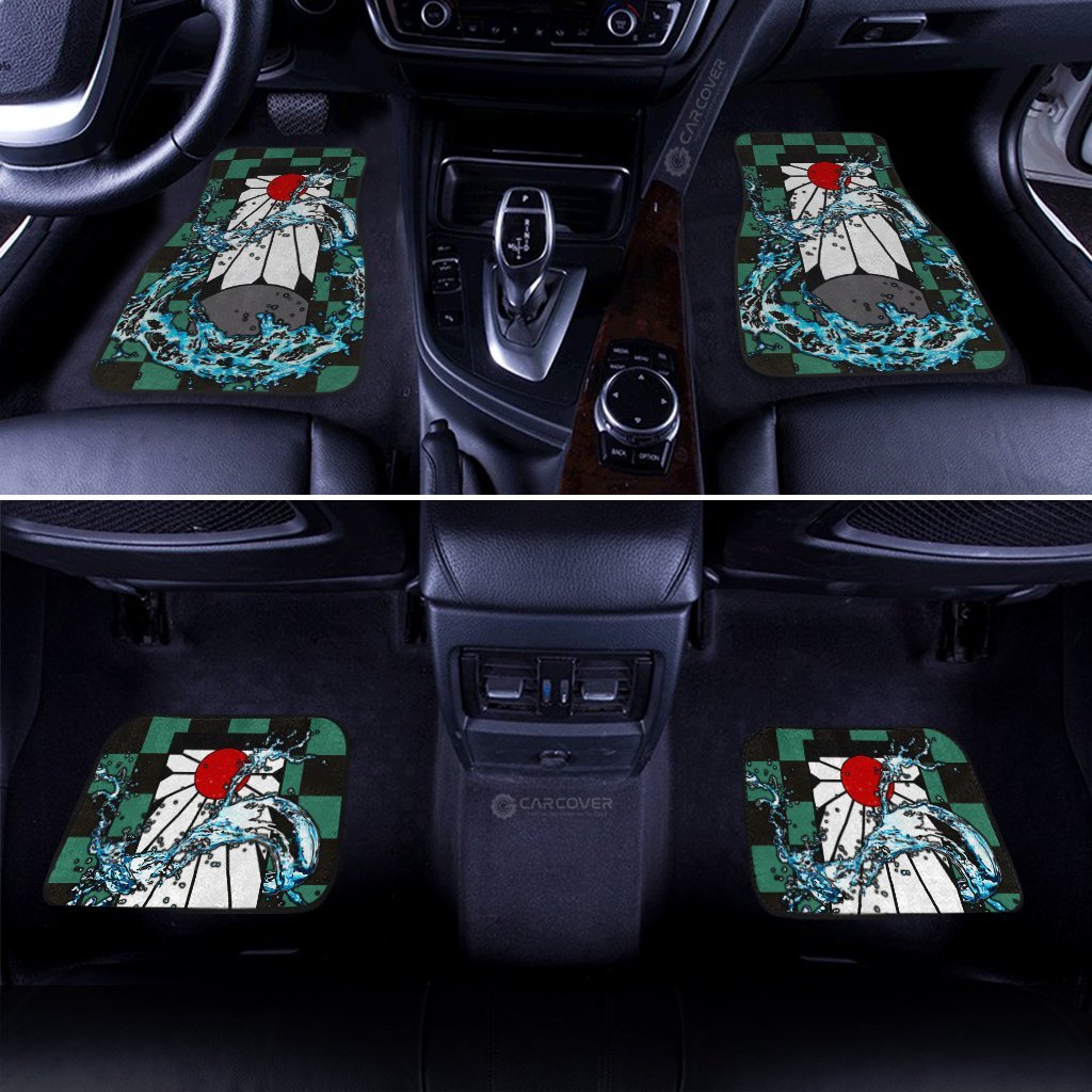 Demon Slayer Car Mats Hanafuda Tanjiro Car Floor Mats Demon Slayer Car Floor Mats